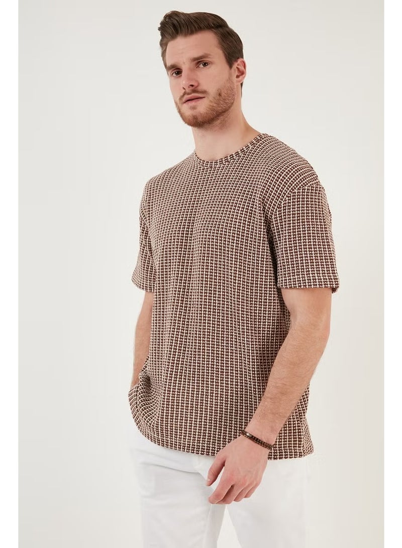 Buratti Cotton Regular Fit Crew Neck T Shirt Men's T Shirt CF24S218033 - Image 4